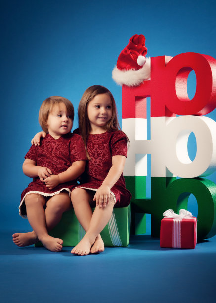 姐妹们圣诞节肖像图片下载