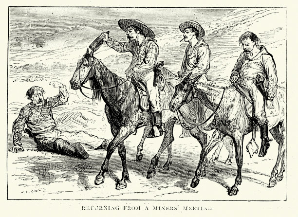 美国遥远西部——醉酒矿工1874年图片下载