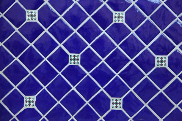 蓝色瓷砖模式图片下载