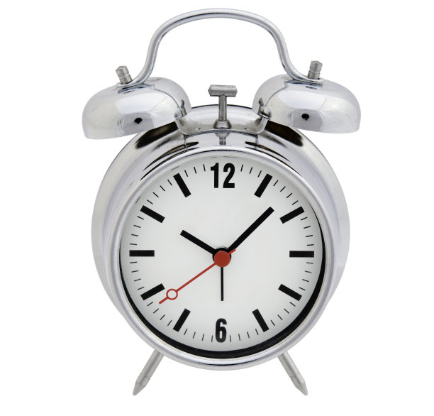 闹钟在白色背景图片下载