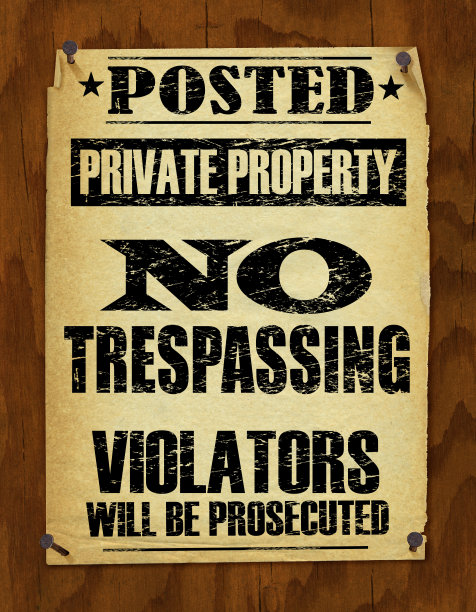 禁止侵入的标志-复古图片下载