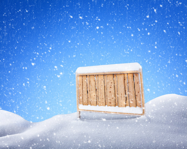 空的冬季董事会图片下载