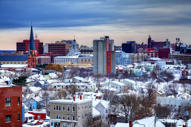 缅因州波特兰的冬天图片下载