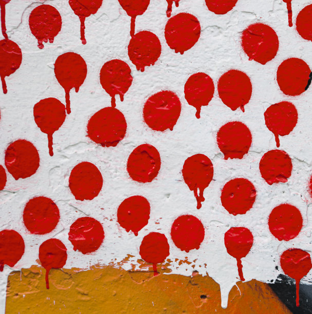 红色和白色的涂鸦。图片下载