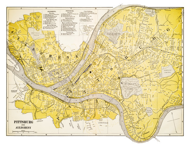 匹兹堡地图1894图片下载