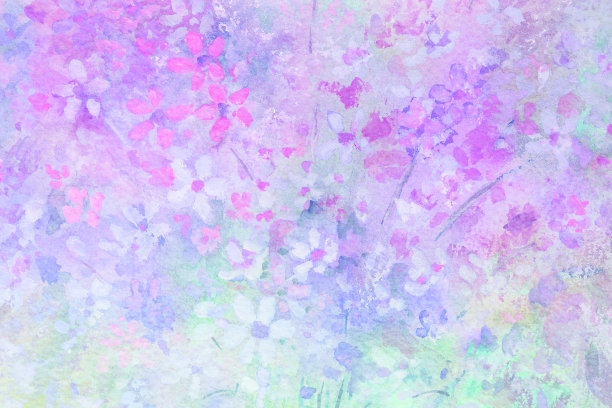 原始艺术印象派彩色水彩花图片下载