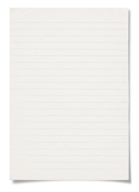 一张白纸孤立在白色上图片下载