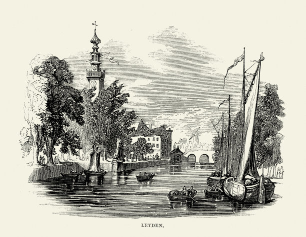 19世纪莱顿(莱顿)观图片下载