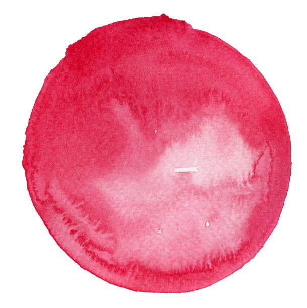 水彩粉色圆圈(剪切路径)图片下载