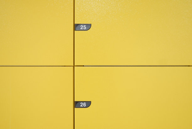 黄色的储物柜图片下载