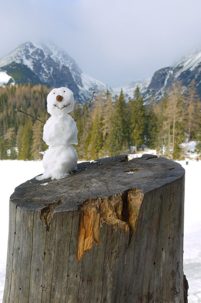 冬天里的小雪人图片下载