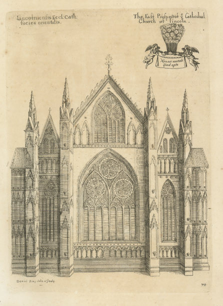 1660年，林肯大教堂东景图片下载