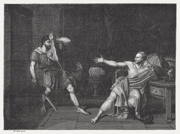 盖乌斯·马略被关押在明图诺，1878年出版图片下载