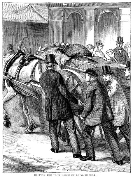 帮助马和马车上山(维多利亚插图)图片下载