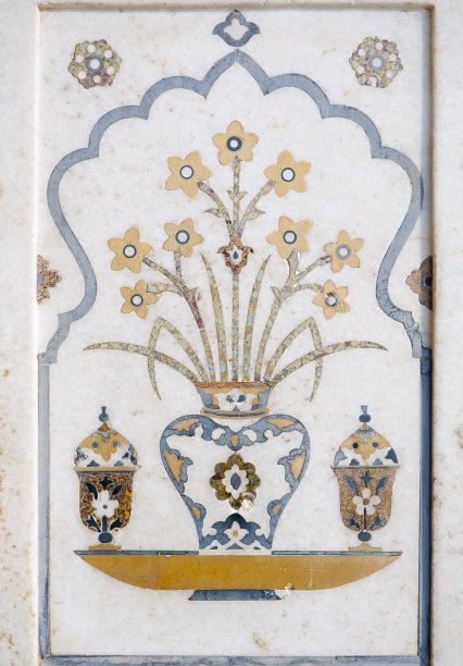 华丽的大理石和石头工作在它的Ud Daulah图片下载