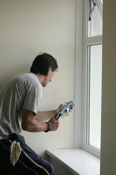 密封PVC窗的商人图片下载