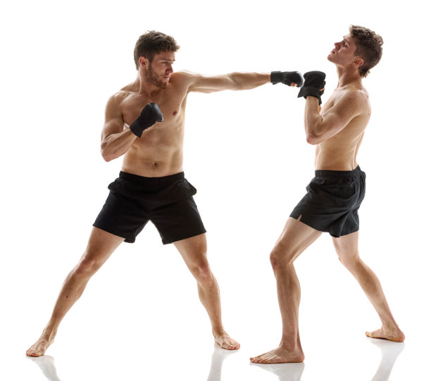 两个拳击手战斗图片下载