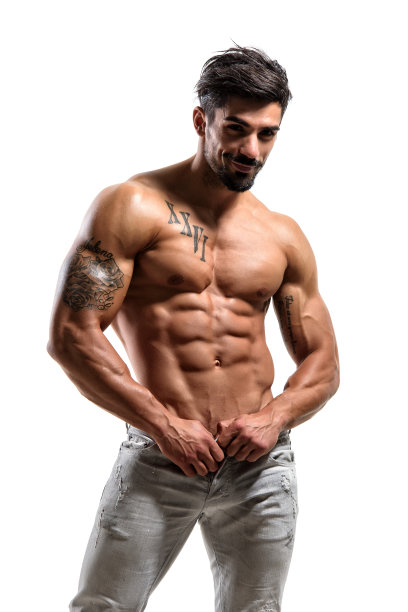 英俊的肌肉发达的男性图片下载