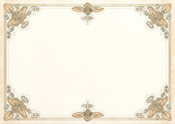 新艺术风格花卉框架图片下载