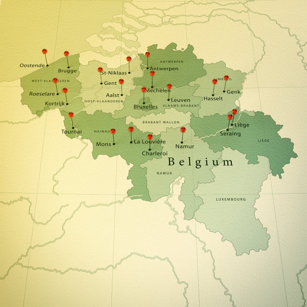 比利时地图广场城市直针古董图片下载