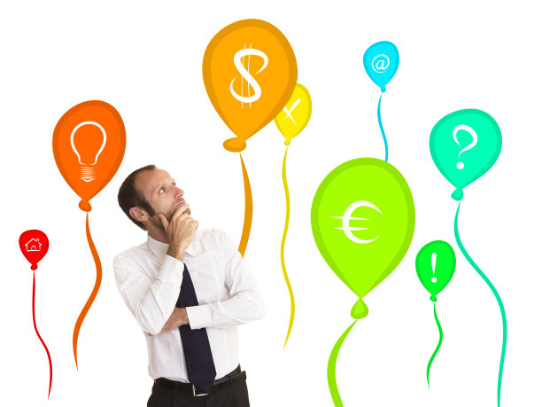 带有货币符号的气球图片下载
