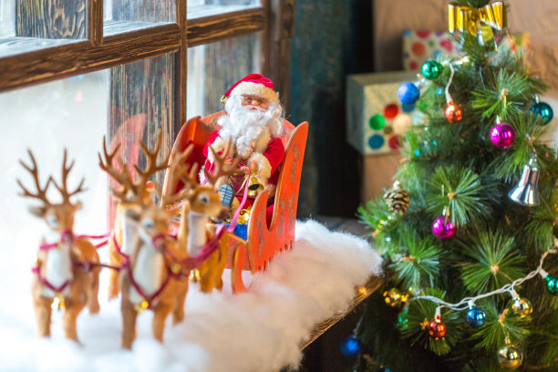 圣诞节圣诞老人的雪橇图片下载