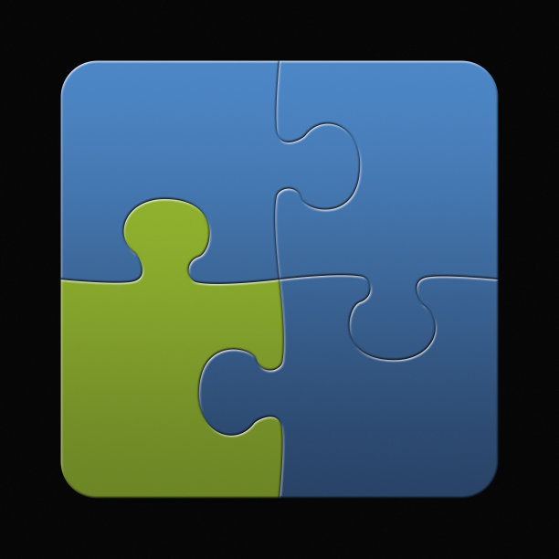 绿色和蓝色拼图图片下载