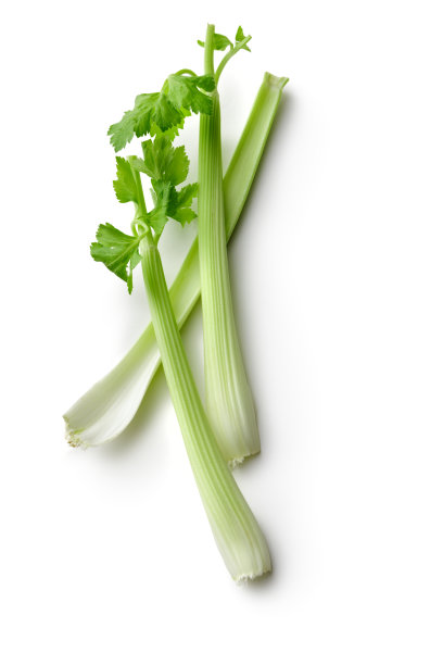 蔬菜：白背景上的芹菜素材图片