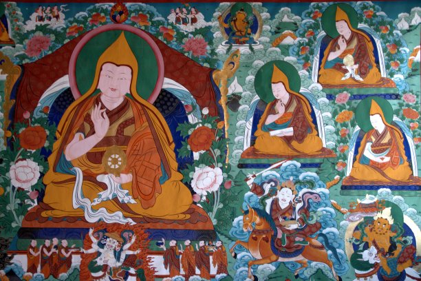 佛像绘画，五塔寺，内蒙古呼和浩特图片下载