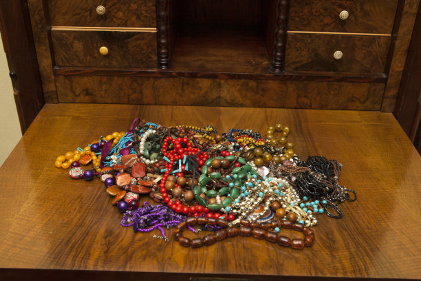 项链在梳妆台上图片下载