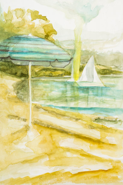 在海滩上图片下载