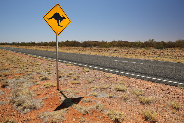 袋鼠路标图片下载