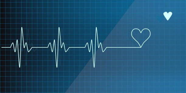 心电图上有救生索素材图片