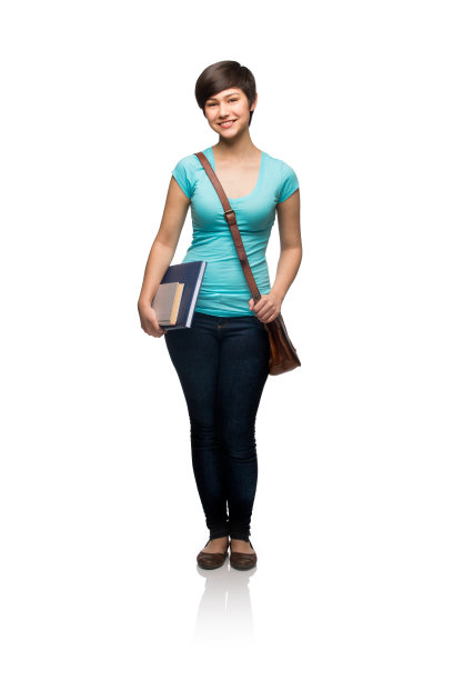 女学生微笑的肖像图片下载