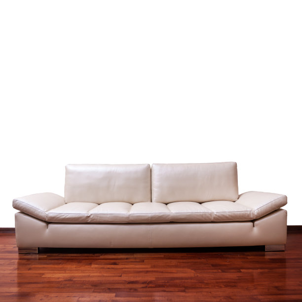 硬木地板上的豪华沙发图片下载