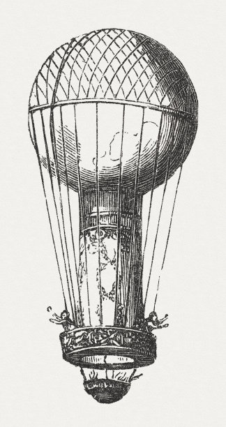 Montgolfière，木刻，1877年出版图片下载