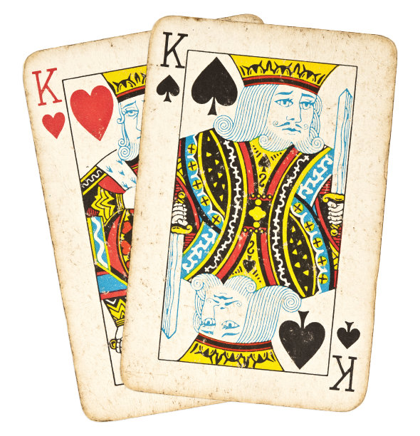扑克牌手-一对国王图片下载