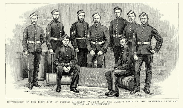 英国军队，伦敦城炮兵图片下载