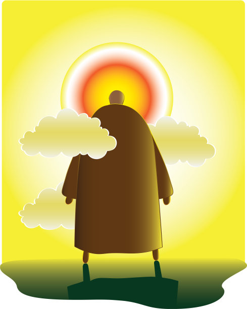 日落的乌云人图片下载