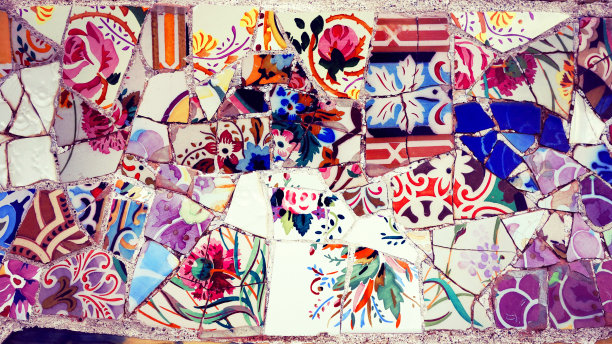 巴塞罗那奎尔公园的马赛克图片下载