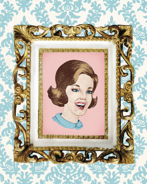 女人的脸在框架里图片下载