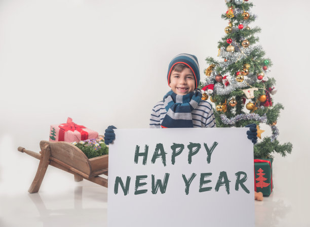 圣诞树和小矮人图片下载