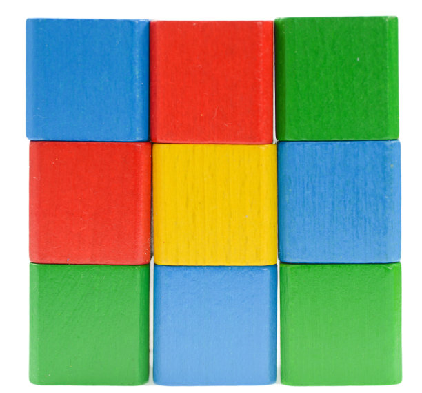 彩色木制玩具砖图片下载