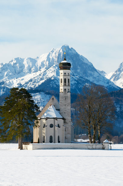 德国施万高的圣科伦曼教堂图片下载