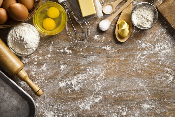 面团准备和烘烤架图片下载