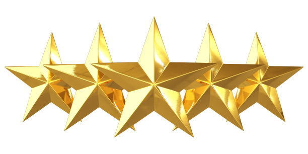 五个金色星星图片下载