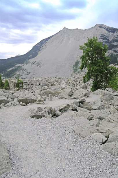 Frank Slide解说路线位于Frank Slide解说中心下方图片下载