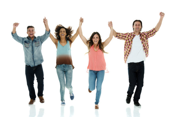 一群跑步的朋友图片下载