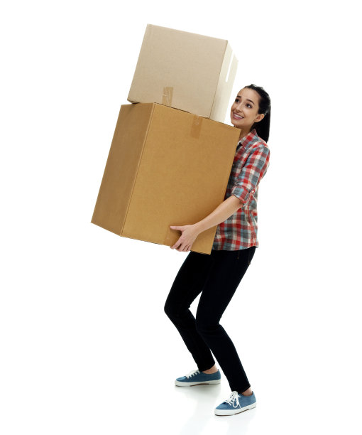 微笑女性收纳箱图片下载