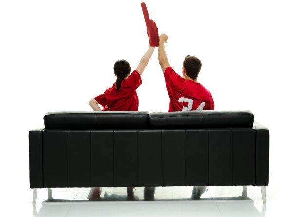 后方足球夫妇欢呼图片下载